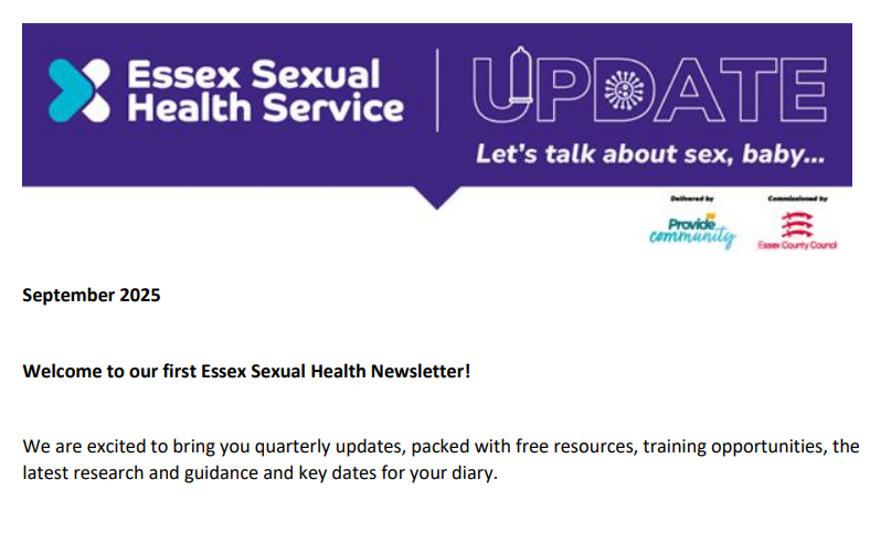 Welcome to our first Essex Sexual Health Newsletter!
