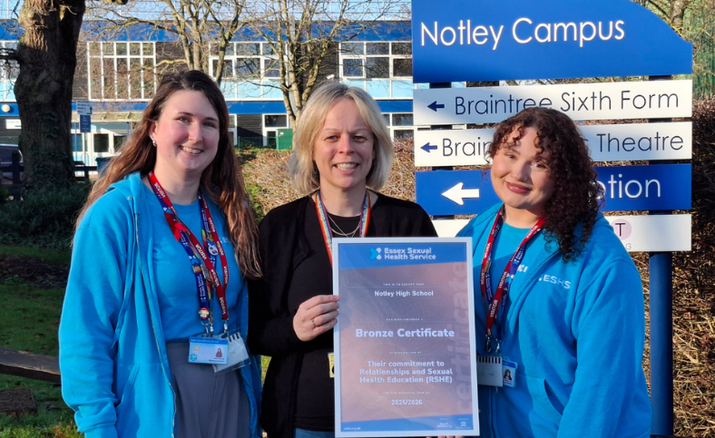 Notley High School and Sixth Form become first Essex school to achieve Bronze RSHE Recognition Award